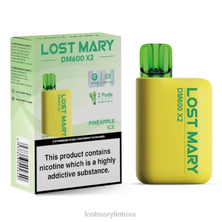 pamesta Mary dm600 x2 vienkartinė vape ananasų ledas | LOST MARY Vape Lietuva Z4JV204