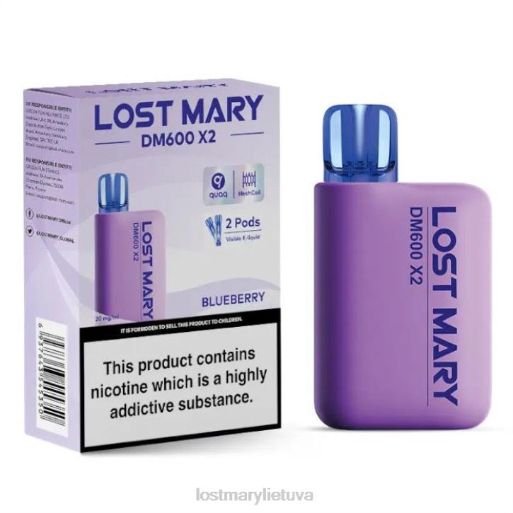 pamesta Mary dm600 x2 vienkartinė vape mėlynių | LOST MARY Price Z4JV189
