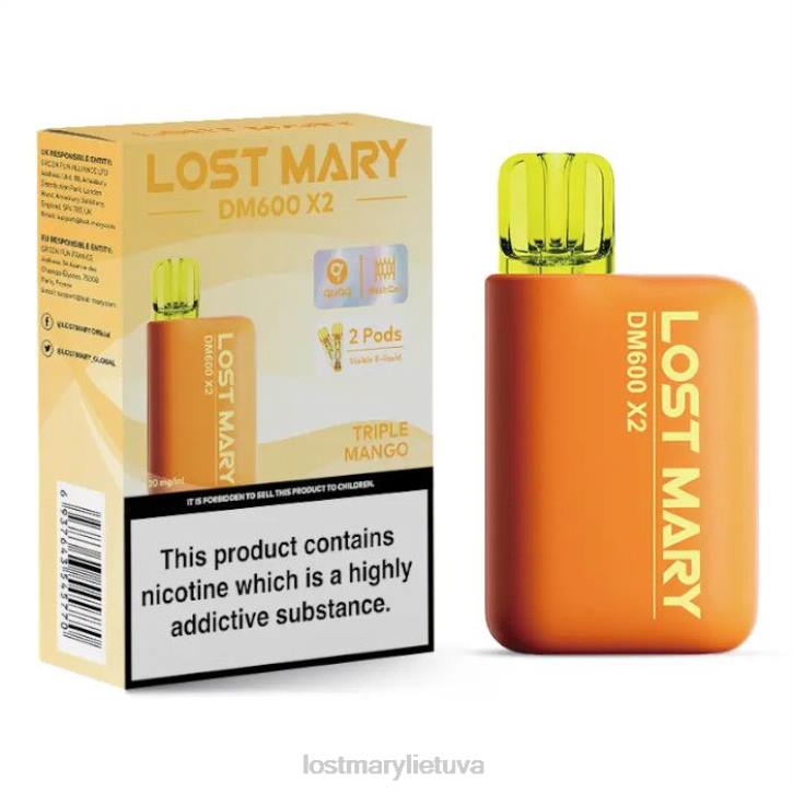 pamesta Mary dm600 x2 vienkartinė vape trigubas mangas | LOST MARY Price Z4JV199