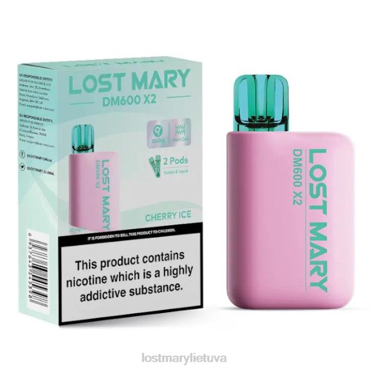 pamesta Mary dm600 x2 vienkartinė vape vyšnių ledas | LOST MARY Vape Puffs Z4JV203