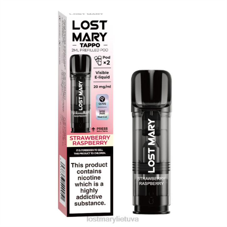 prarastos Mary Tappo užpildytos ankštys - 20 mg - 2 vnt braškių aviečių | LOST MARY Flavours Z4JV178