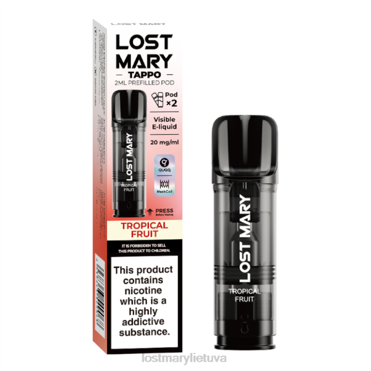 prarastos Mary Tappo užpildytos ankštys - 20 mg - 2 vnt tropiniai vaisiai | LOST MARY Vape Z4JV182