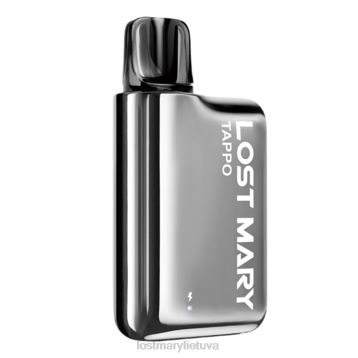 pamestas Mary Tappo iš anksto užpildytas ankšties rinkinys – iš anksto užpildyta ankštis sidabrinis nerūdijantis plienas + braškių ledas | LOST MARY Vape Lietuva Z4JV174