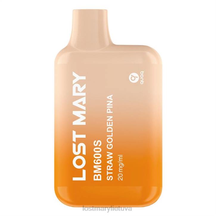 pamestas Mary bm600s 20mg vienkartinis vape šiaudinė auksinė pina | LOST MARY Tappo Z4JV170