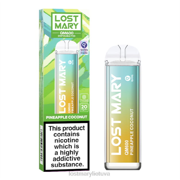 pametė Mary qm600 vienkartinių vape ananasų kokoso | LOST MARY Price Z4JV169