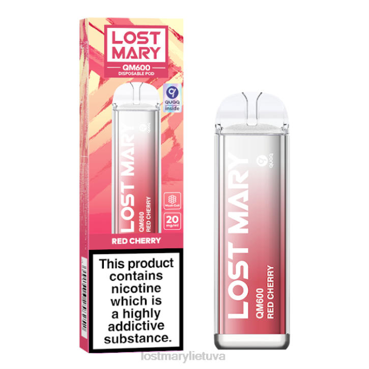 pametė Mary qm600 vienkartinių vape raudona vyšnia | LOST MARY Vape Z4JV162