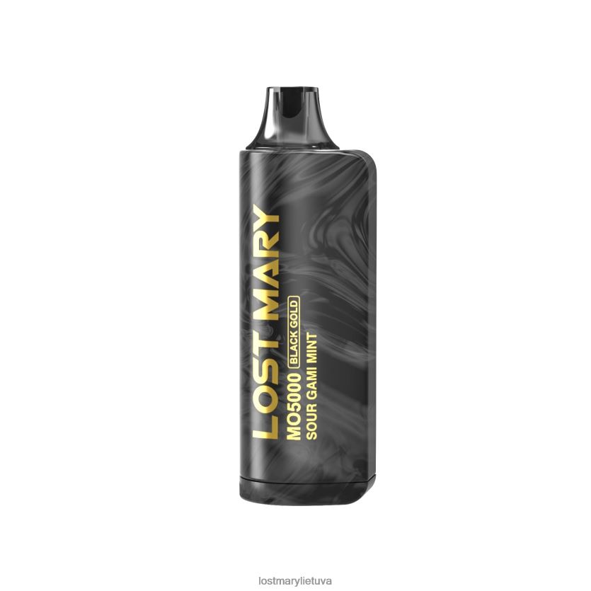 LOST MARY mo5000 juodojo aukso vienkartinis 10ml rūgščios gami mėtų H4RJTP4 | JNR Vape Review