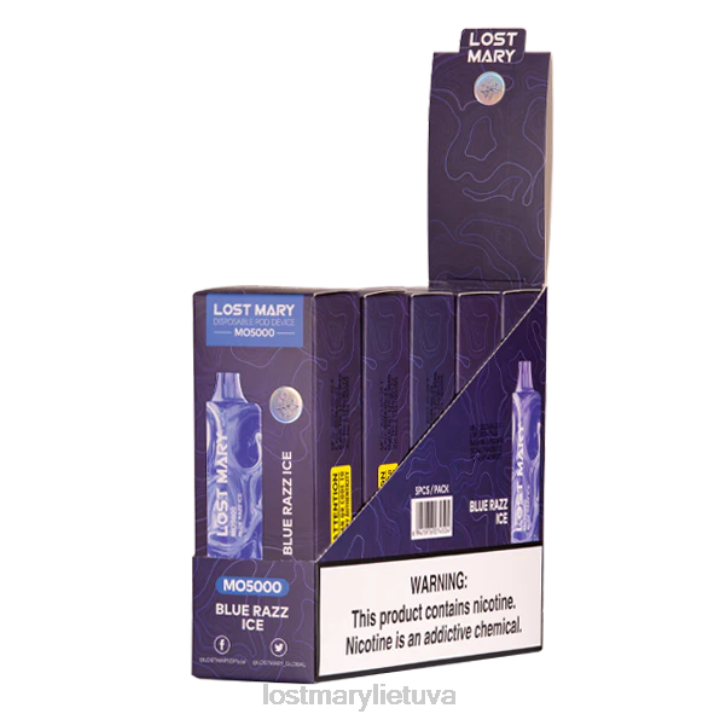 prarado Mary mo5000 mėlynas razz ledas | LOST MARY Vape Puffs Z4JV13