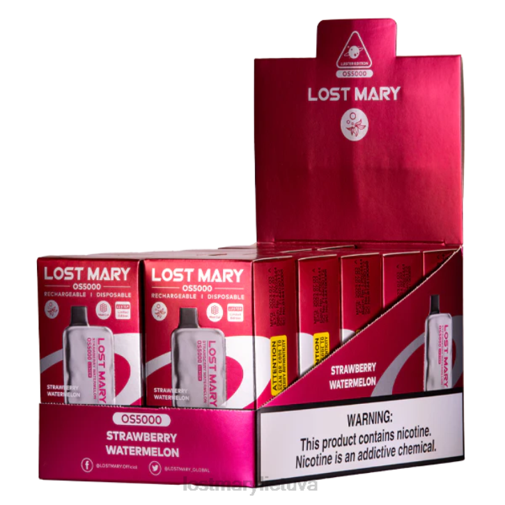 prarado Mary os5000 blizgesį braškinis arbūzas | LOST MARY Vape Puffs Z4JV73