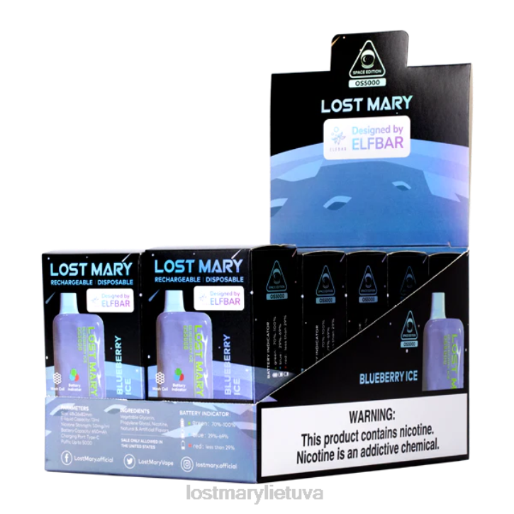 prarado Mary os5000 mėlynių ledų | LOST MARY Vape Sale Z4JV16