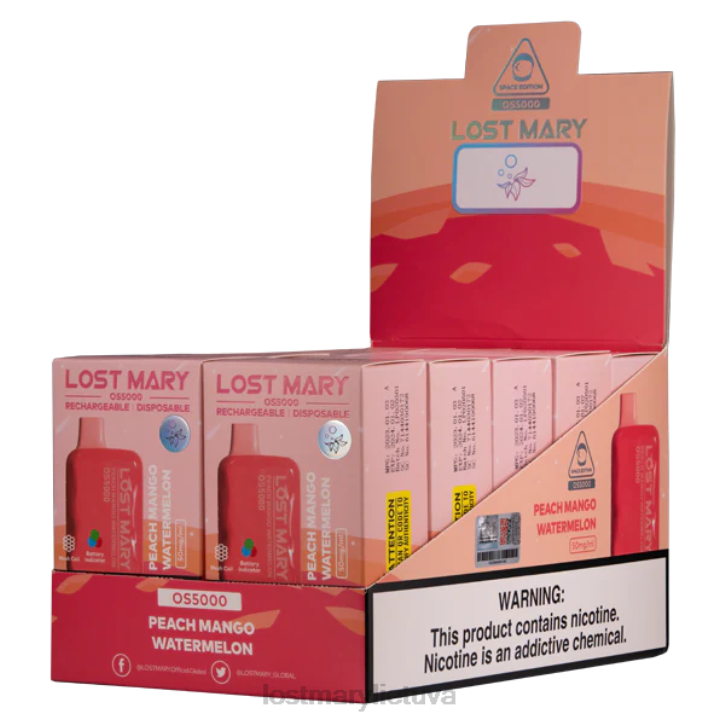 prarado Mary os5000 persikų mango arbūzas | LOST MARY Vape Lietuva Z4JV54