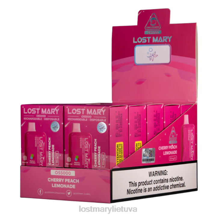 prarado Mary os5000 vyšnių persikų limonadas | LOST MARY Vape Lietuva Z4JV24